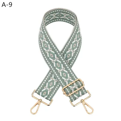 Bohemian Multicolor Webbing Wide Shoulder Bag Accessories