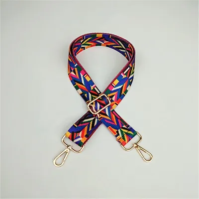 Fashion Printed Webbing Wide Shoulder Strap Bag Accessories