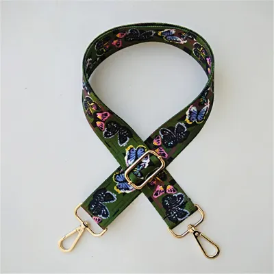 Fashion Printed Webbing Wide Shoulder Strap Bag Accessories