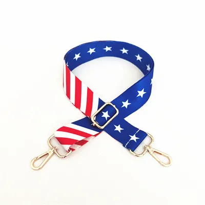 Fashion Printed Webbing Wide Shoulder Strap Bag Accessories