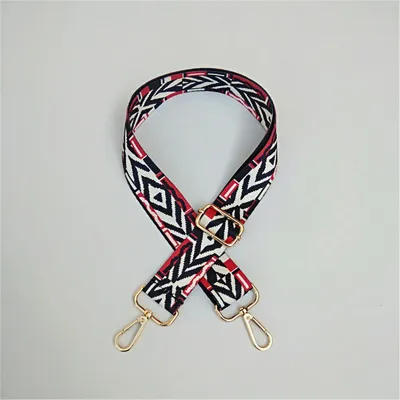 Fashion Printed Webbing Wide Shoulder Strap Bag Accessories