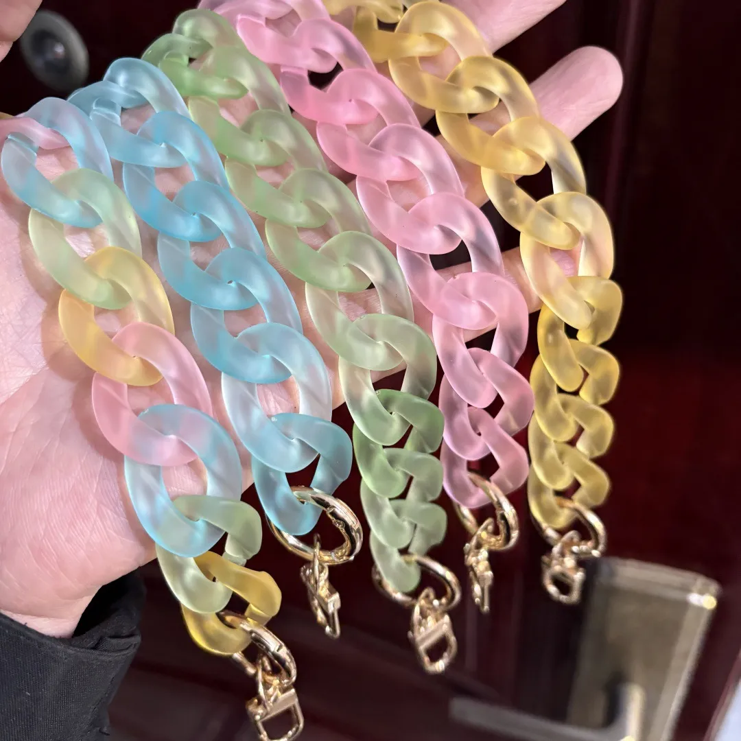 Fashion Transparent Acrylic Chain Shoulder Strap Bag Accessories