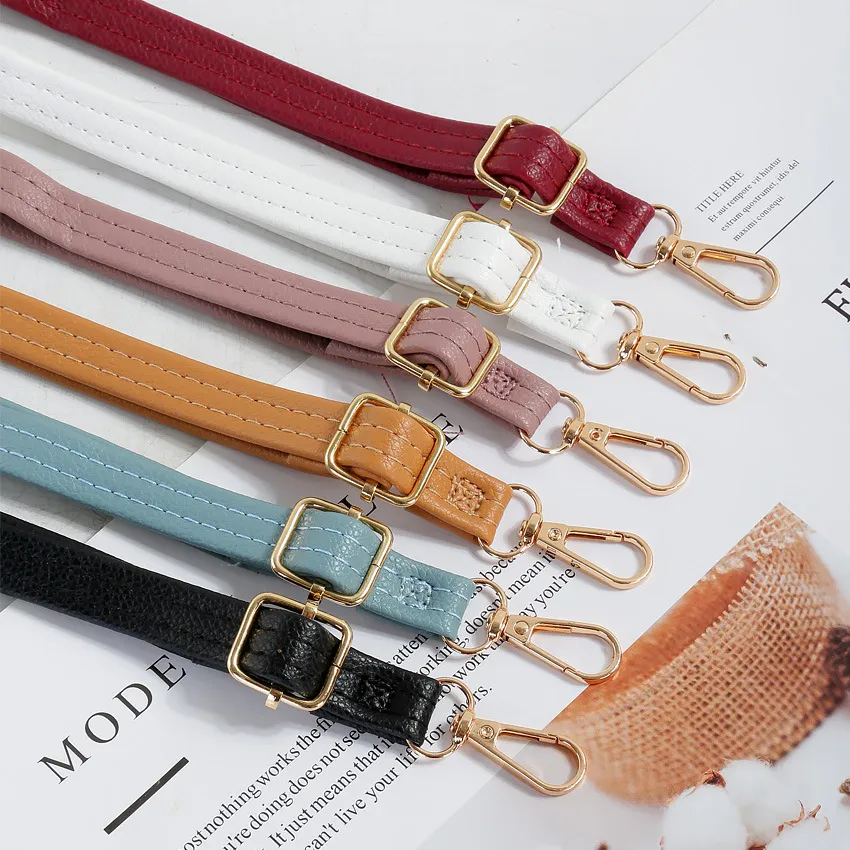 Simple Solid Color PU Shoulder Strap Bag Accessories