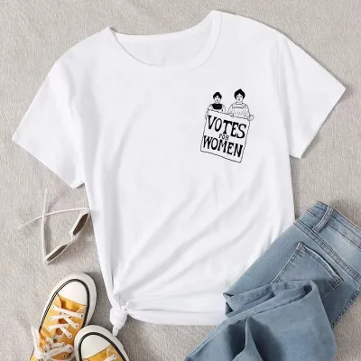 Women's Casual Street Hipster Printed Animal Pattern Round Neck Short-Sleeve T-Shirt