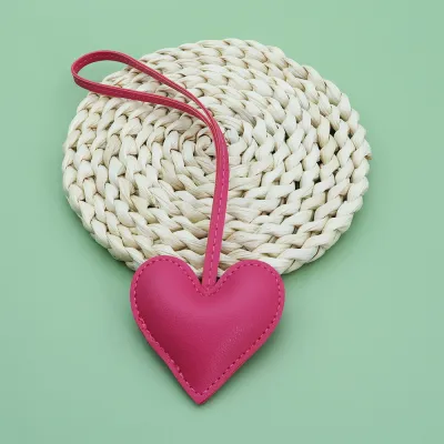 Creative PU Heart-Shaped Bag Pendant Accessories
