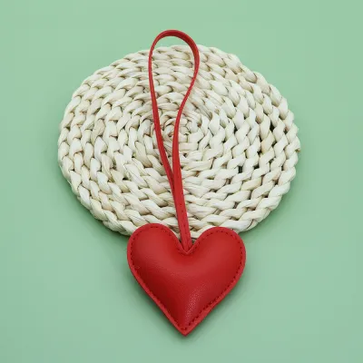 Creative PU Heart-Shaped Bag Pendant Accessories
