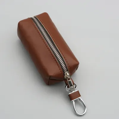 Vintage Solid Color PU Zipper Coin Purse Bag Accessories