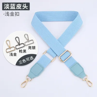 Simple Solid Color Wide Shoulder Strap Bag Accessories
