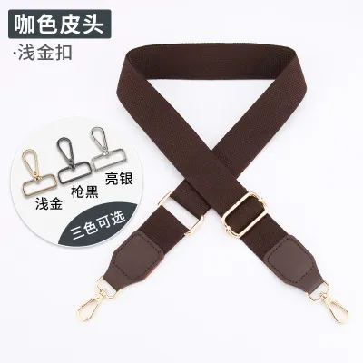 Simple Solid Color Wide Shoulder Strap Bag Accessories