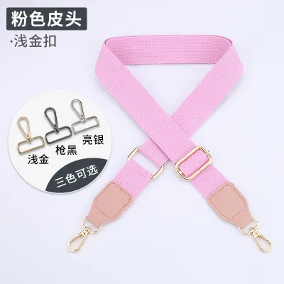 Simple Solid Color Wide Shoulder Strap Bag Accessories
