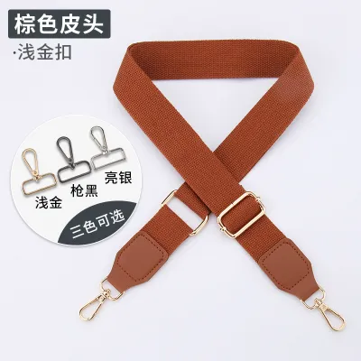 Simple Solid Color Wide Shoulder Strap Bag Accessories