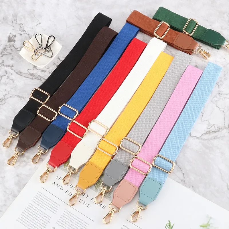 Simple Solid Color Wide Shoulder Strap Bag Accessories