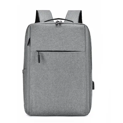 Simple Solid Color Women Men Computer Backpack