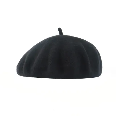Women Fashion Elegant Solid Color Wool Beret Cap