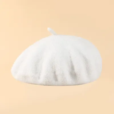 Women Fashion Elegant Solid Color Wool Beret Cap