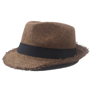 Men Fashion Casual Breathable Sunscreen Papyrus Straw Hat Jazz Wind Retro