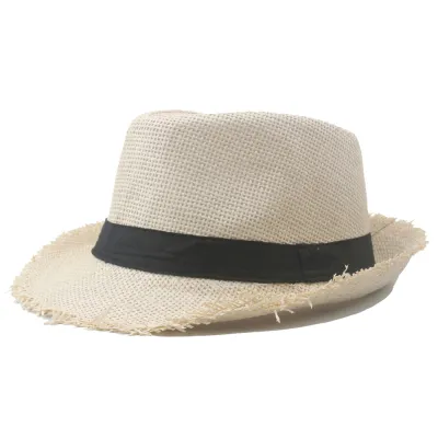 Men Fashion Casual Breathable Sunscreen Papyrus Straw Hat Jazz Wind Retro