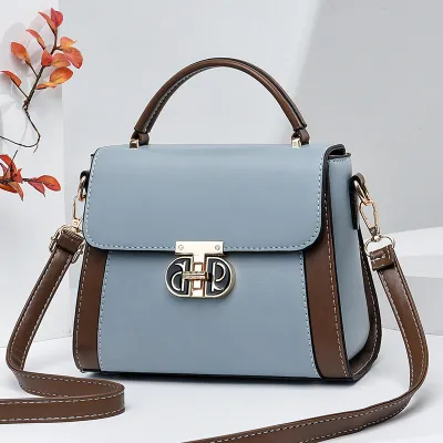 Women Casual Flap Square Bag with Latch Closure