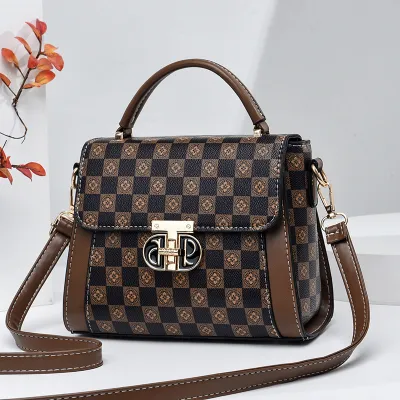 Women Casual Flap Square Bag with Latch Closure
