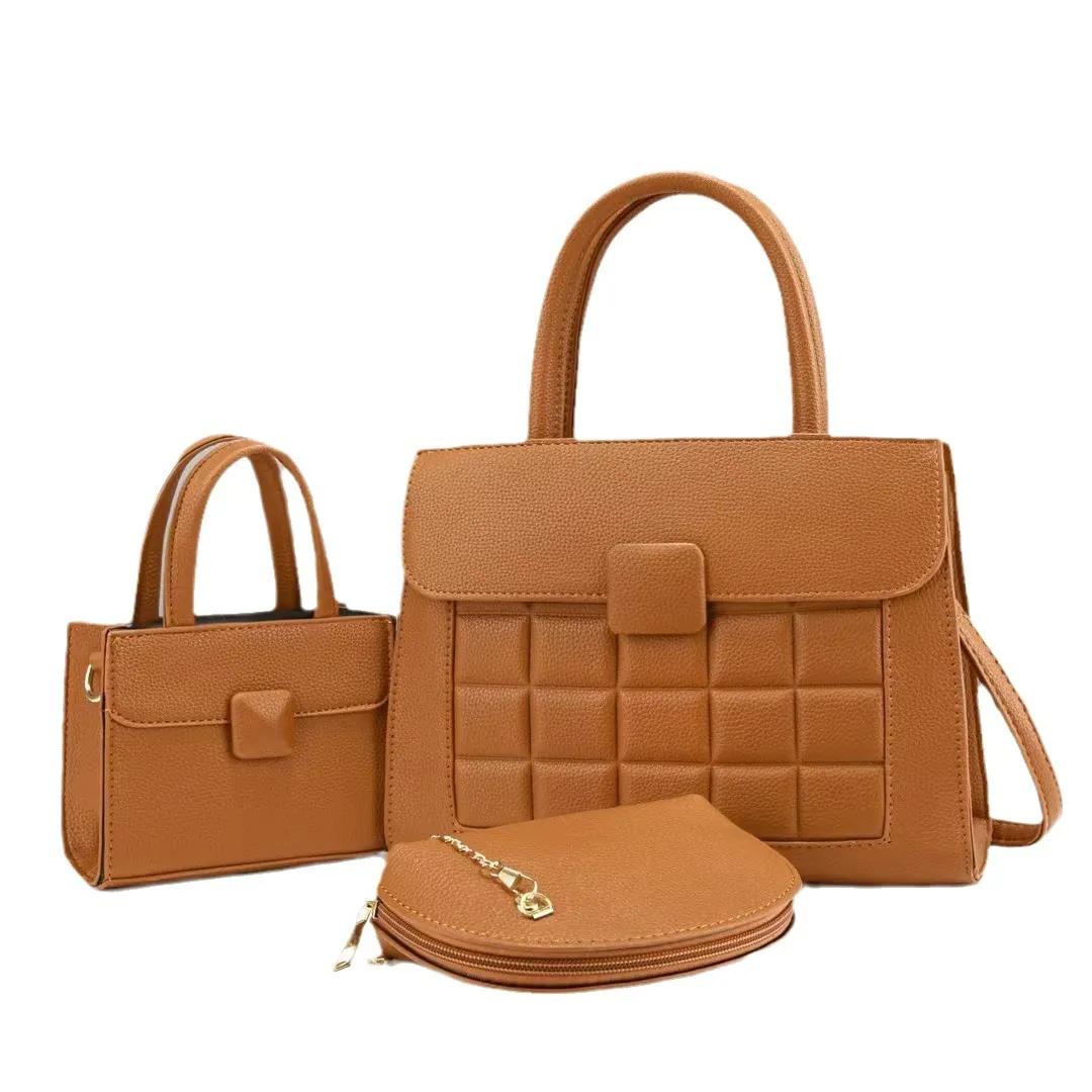 Autumn Winter Commuter Large Capacity PU Box Shape Handbag