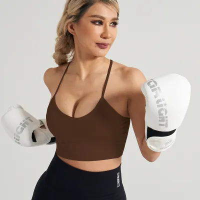 Women Yoga Backless Sports Bra Solid Color