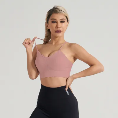 Women Yoga Backless Sports Bra Solid Color