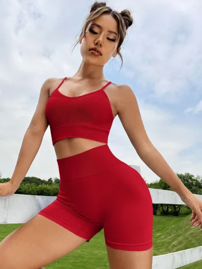 Women Yoga Backless Sports Bra Solid Color