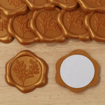 Solid Color Retro Fire Paint Seal Wax Label Sealing Sticker