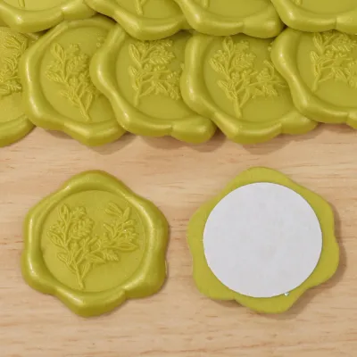 Solid Color Retro Fire Paint Seal Wax Label Sealing Sticker