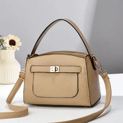 Fashion Women Simple Color Matching All-Match Handbag