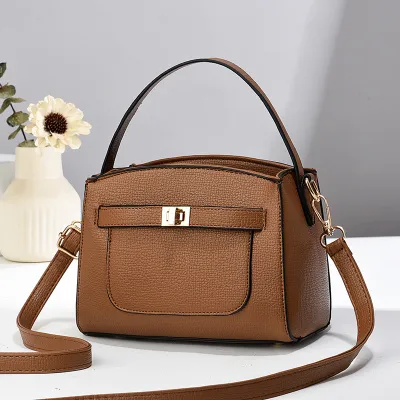 Fashion Women Simple Color Matching All-Match Handbag