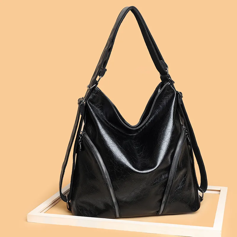 Women Casual Large Capacity Travel Backpack Multi-Use Hobo Tote Bag