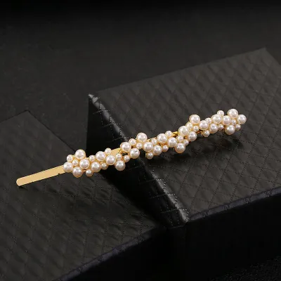 Women's Fashion Pearl Rhinestone Alloy Hair Clip