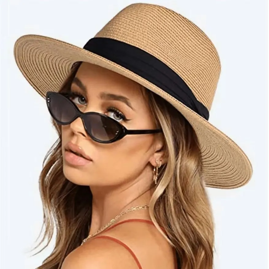 Vintage Paper Beach Vacation Straw Hat