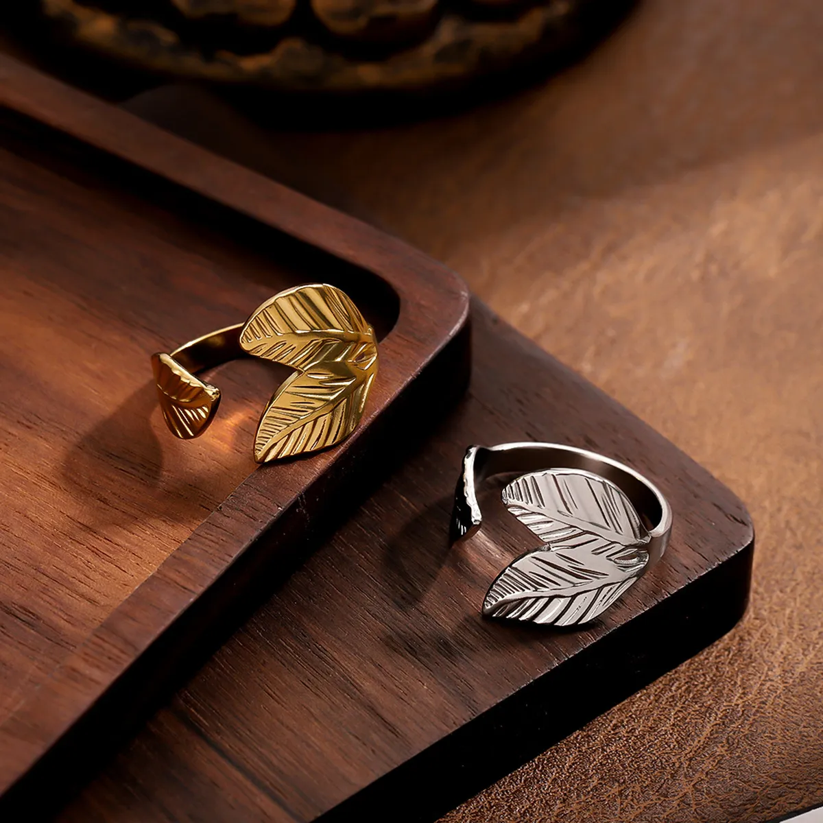 Women Fashion Geometric Simple Titanium Steel Ring