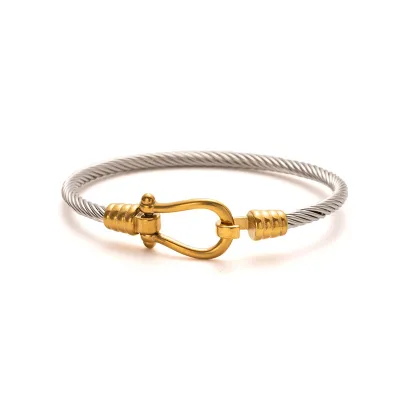 Women's Stainless Steel Wire Rope Twist Fashion Bracelet