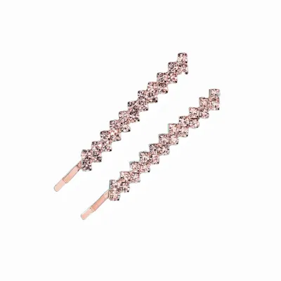 Women Fashion Simple Rhinestone Hairpin Set 2piece/Set