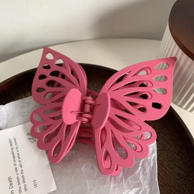 Women Fashion Oversized Double Layer Hollow Butterfly Hair Clip