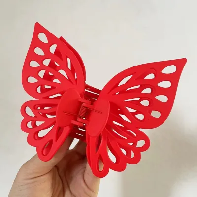 Women Fashion Oversized Double Layer Hollow Butterfly Hair Clip