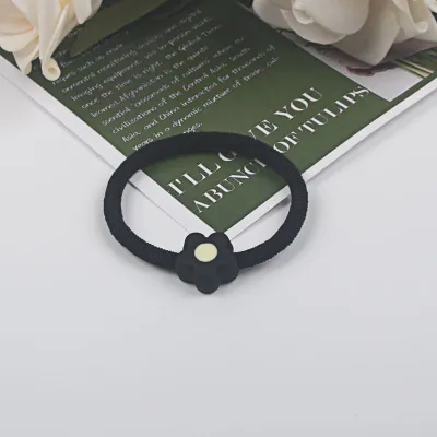Women Fashion Solid Color High Elastic Plastic Resin Hair Ring