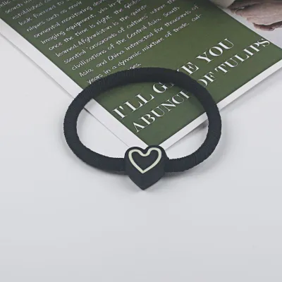 Women Fashion Solid Color High Elastic Plastic Resin Hair Ring