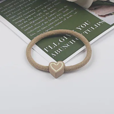Women Fashion Solid Color High Elastic Plastic Resin Hair Ring
