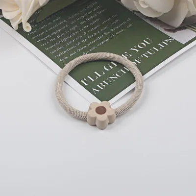 Women Fashion Solid Color High Elastic Plastic Resin Hair Ring