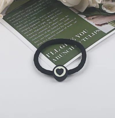 Women Fashion Solid Color High Elastic Plastic Resin Hair Ring