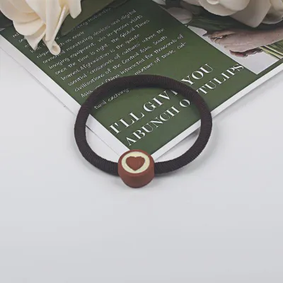Women Fashion Solid Color High Elastic Plastic Resin Hair Ring