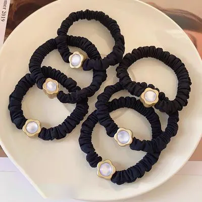 Women Fashion Solid Color Cat'S Eye Hair Ring High Elasticity Cloth
