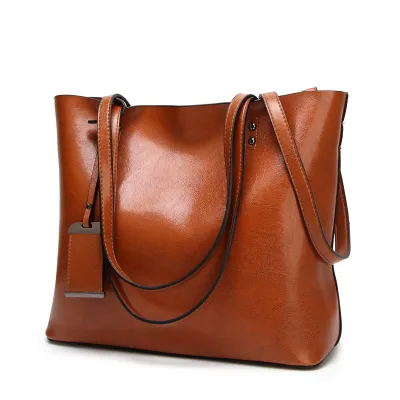 Women Pu Leather Shoulder Tote Bag