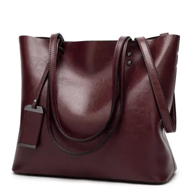 Women Pu Leather Shoulder Tote Bag