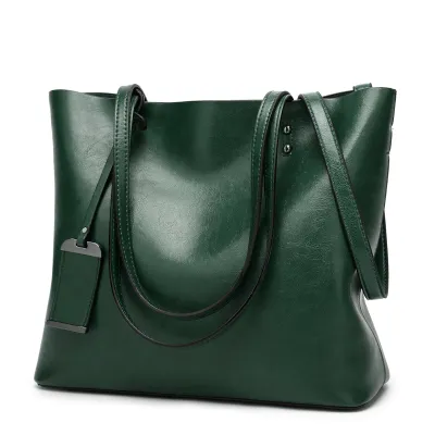 Women Pu Leather Shoulder Tote Bag