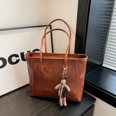 Women Winter Large Capacity Commuter PU Tote Bag